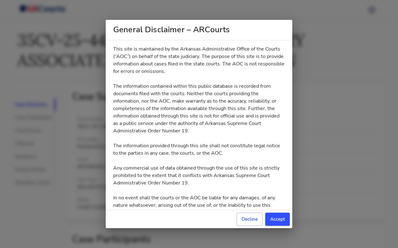 Jefferson County civil court docket public sample from 2025