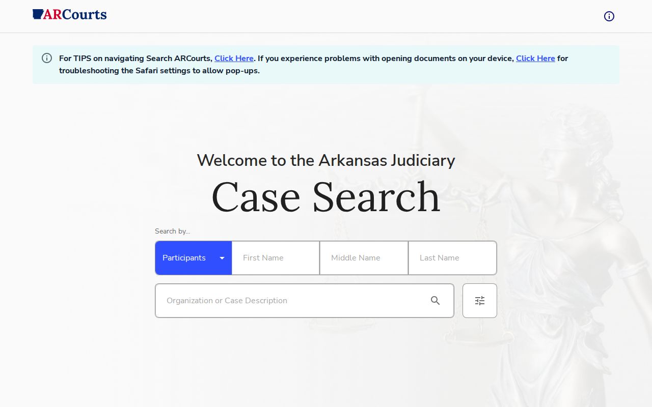 Jefferson County court docket search on Search ARCourts